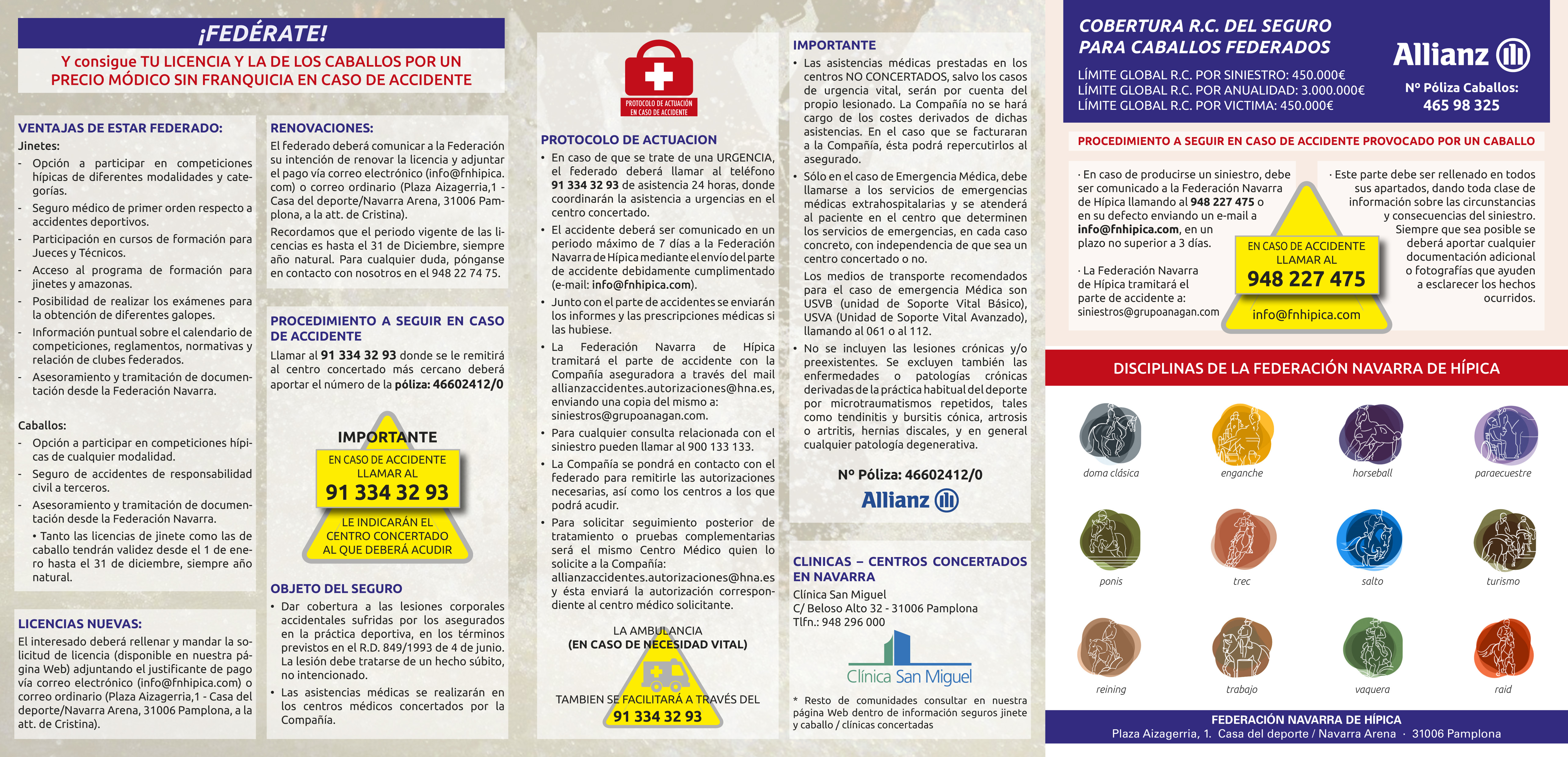 Tríptico Federación Navarra de Hípica 2020